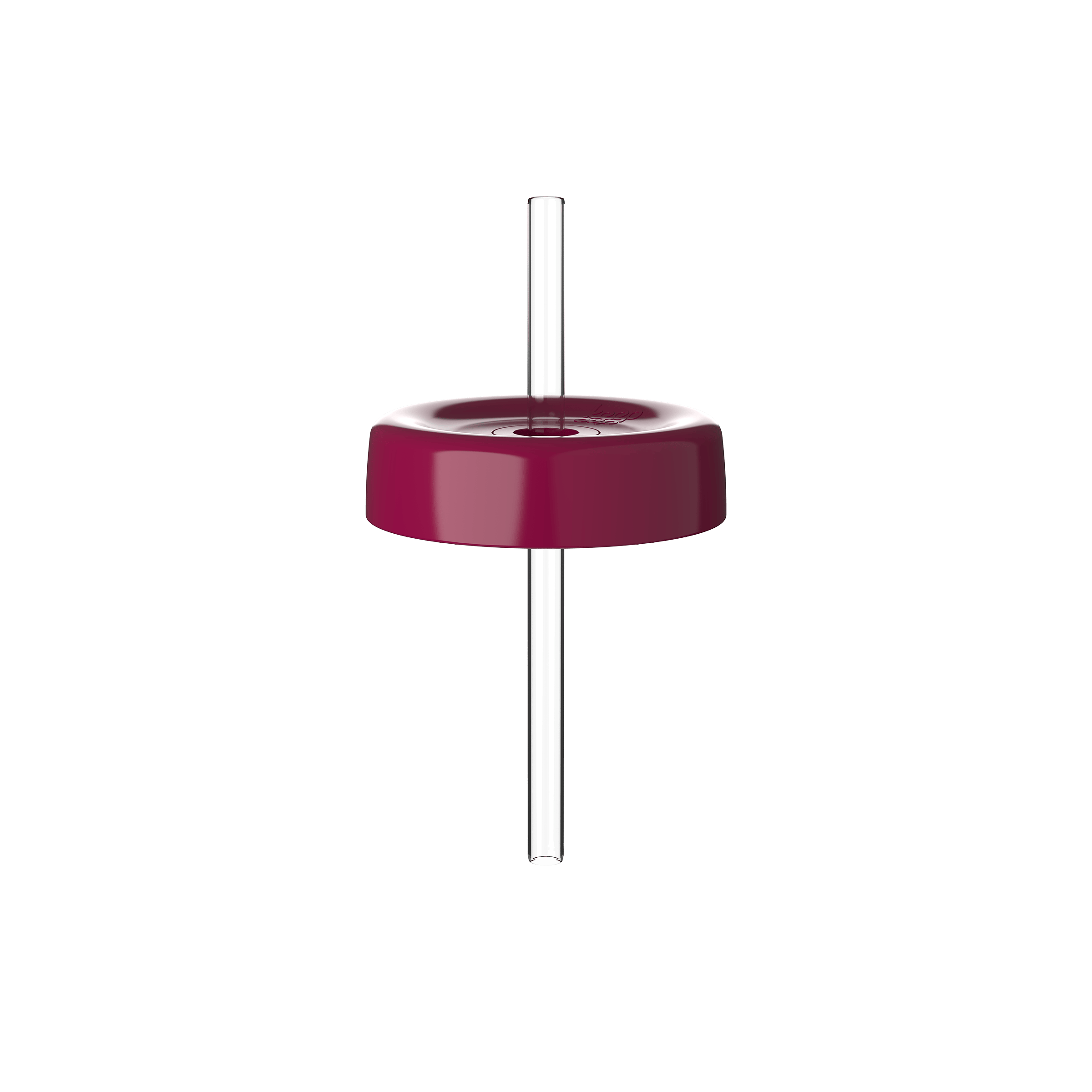 Burgundy Commuter Straw lid on a transparent background