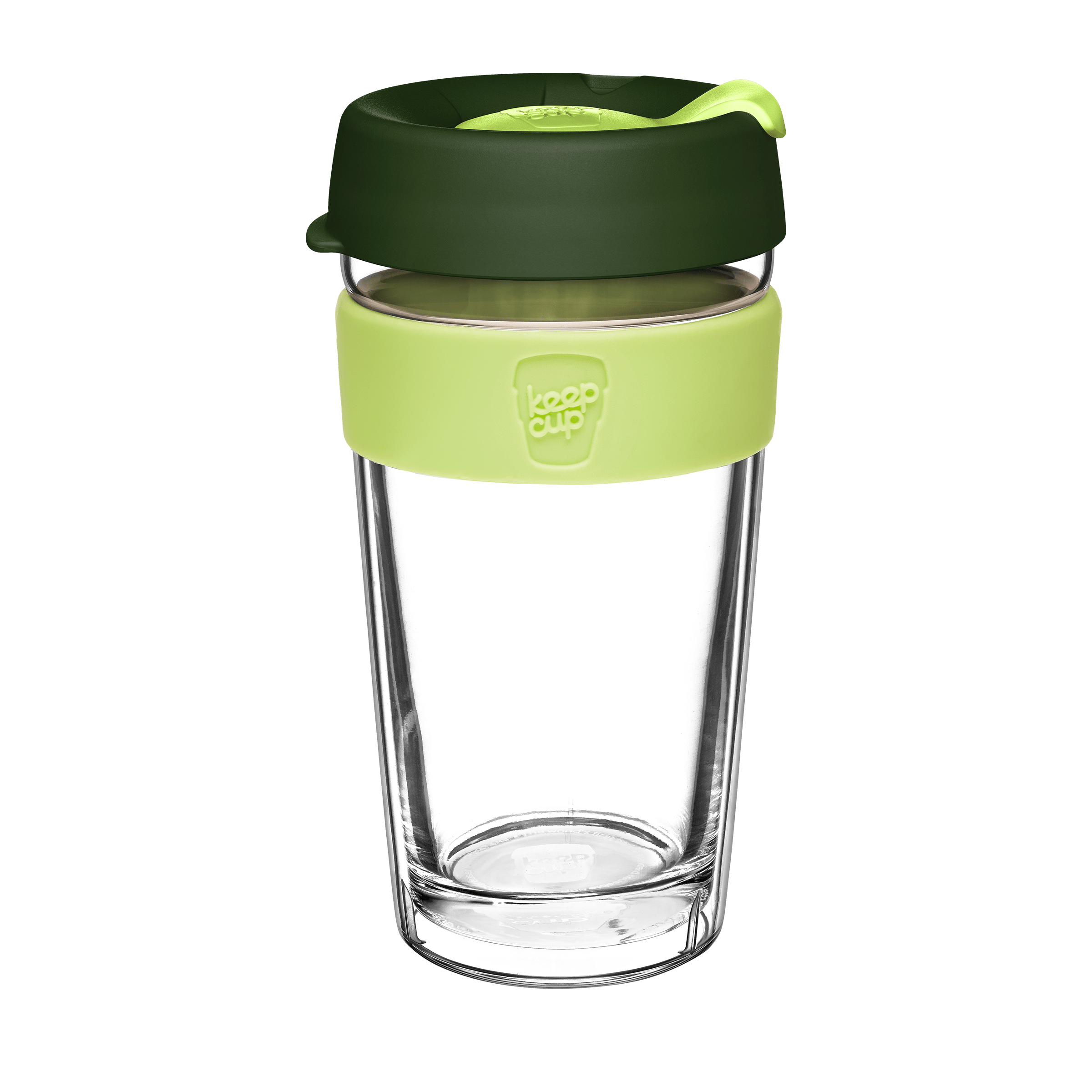 KeepCup Longplay Wiederverwendbarer Kaffeebecher – Doppelwandiges Glas Mit Abnehmbarer Hülle & Spritzwassergeschütztem Deckel, 340 Ml