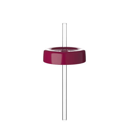 Commuter Cold Cup Straw Lid in Burgundy on a transparent background