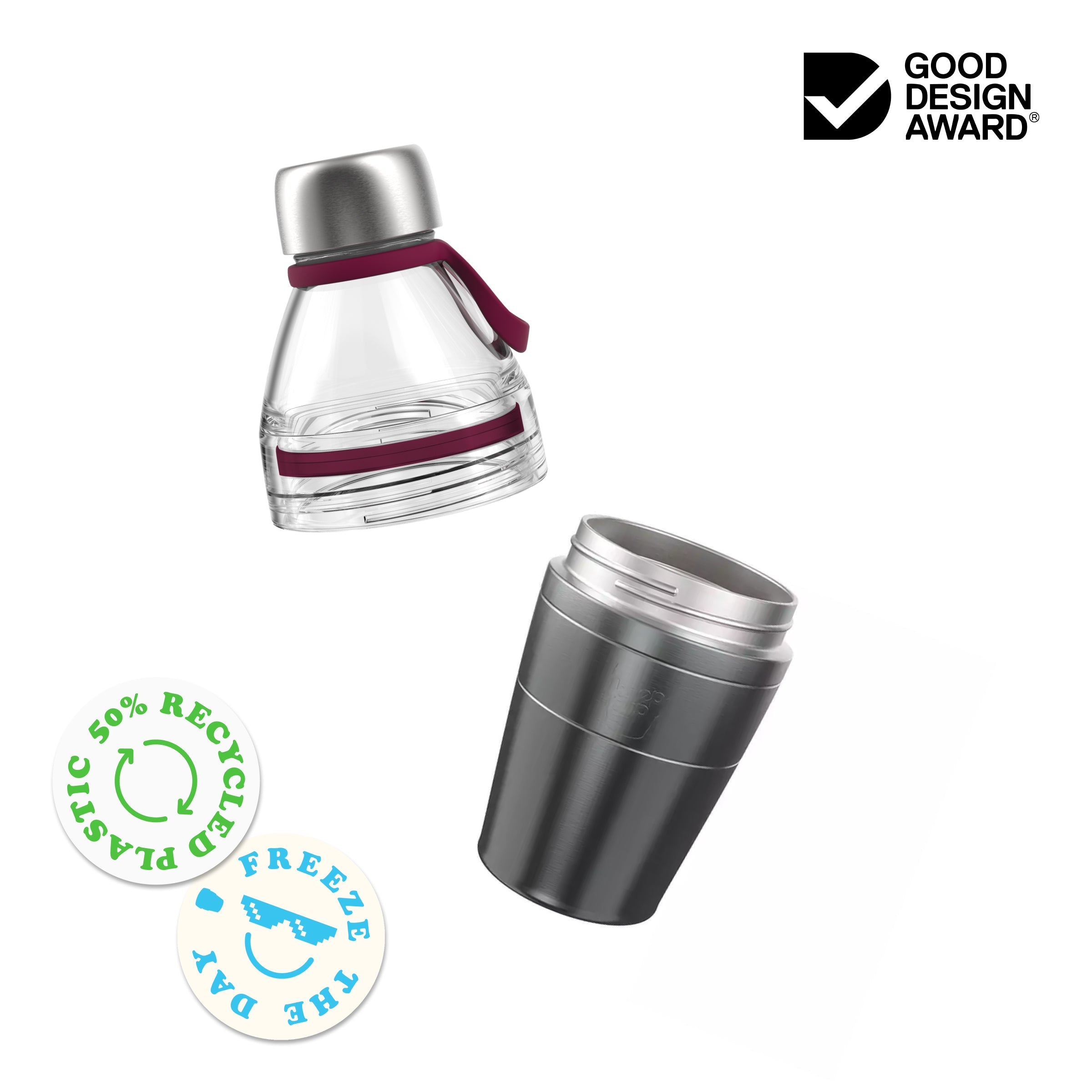 Helix Bottle Clear Top - 530ml | Cloud