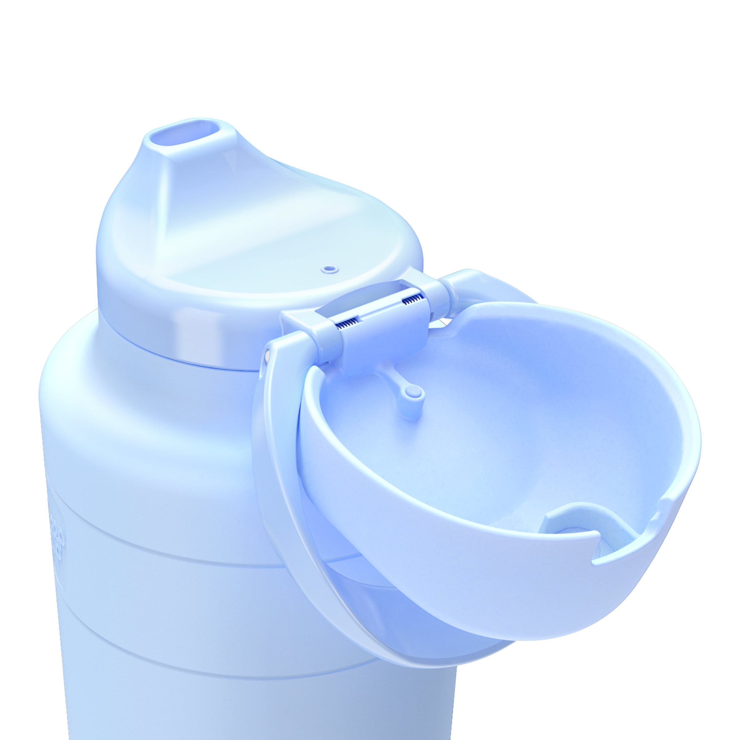 Orchid bottle with a detachable lid on a white background