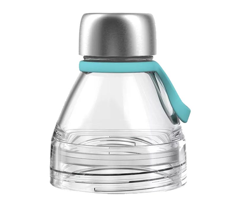 KeepCup Clear Bottle Lid with Cloud Blue Carry Loop for Leakproof Traveller Mug