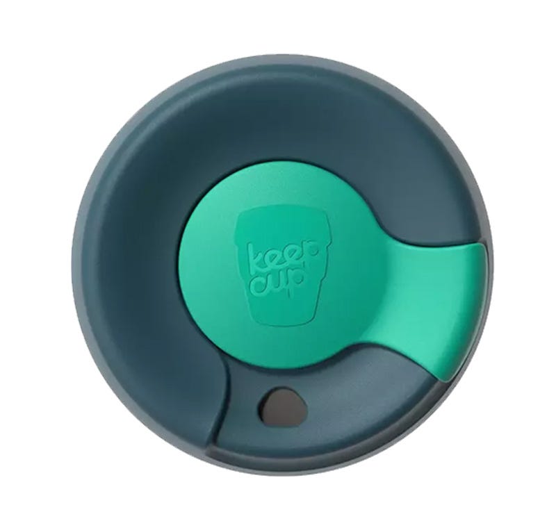 KeepCup Deep Green Traveller Mug Lid with Frost Green Plug